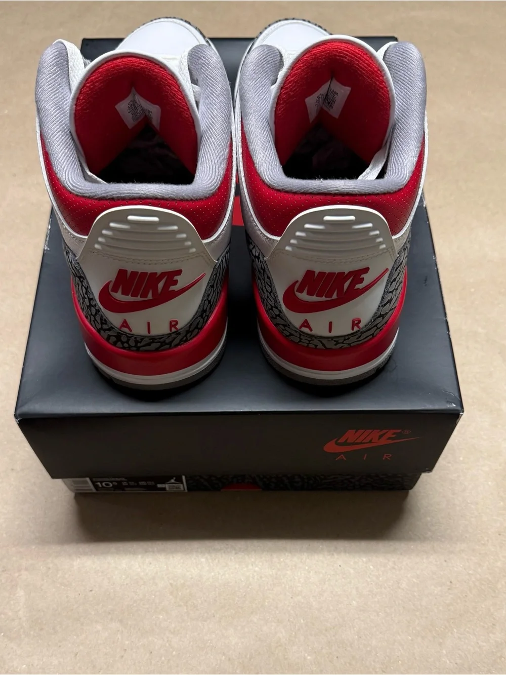 Nike Air Jordan 3 Retro Fire Red 2022 Men’s sz 10.5 Basketball shoes Rare!